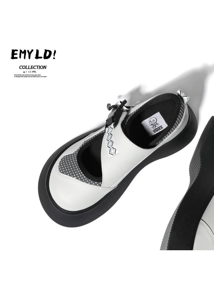 Puffy Dot Round Toe Buckle Platform Shoes【s0000002359】