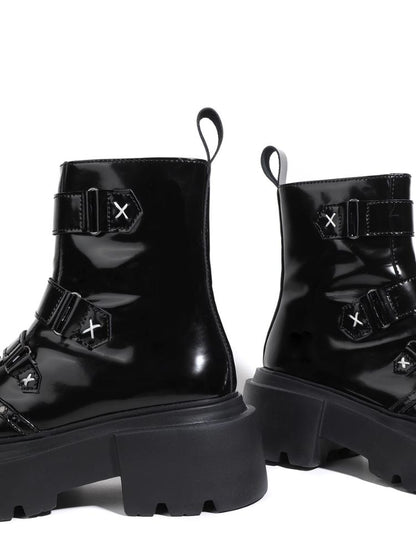 Black motorcycle boots【s0000003923】