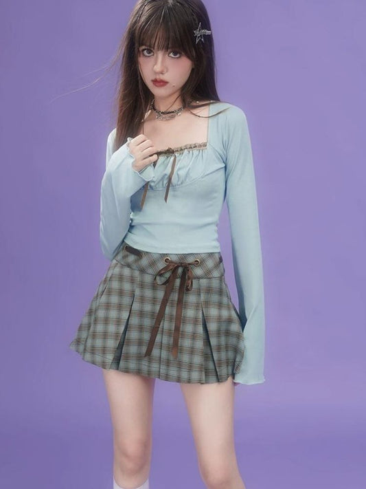 Blooo lol Green Peeate D 스커트 [S0000003170]