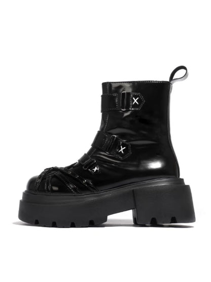 Black motorcycle boots【s0000003923】