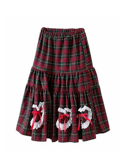 Retro cute Lolita skirt sweet girl tweed bustier [s0000004269]