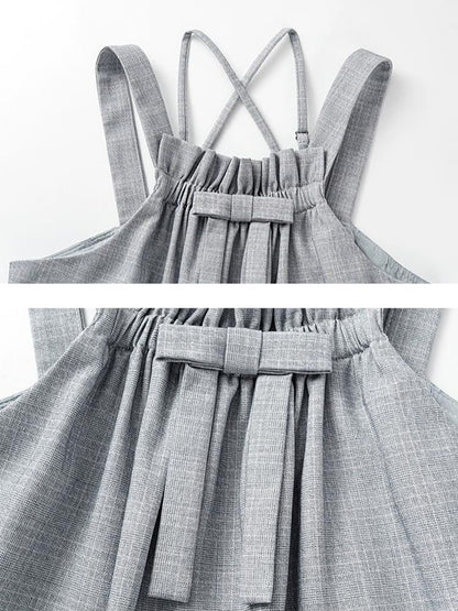 V-Neck Short Cardigan / Double Strap Tops / Pleated Cake Skirt【s0000003403】