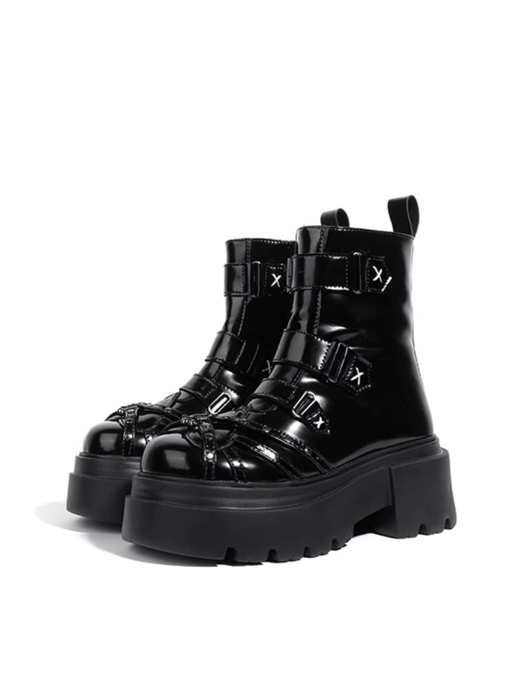 Black motorcycle boots【s0000003923】