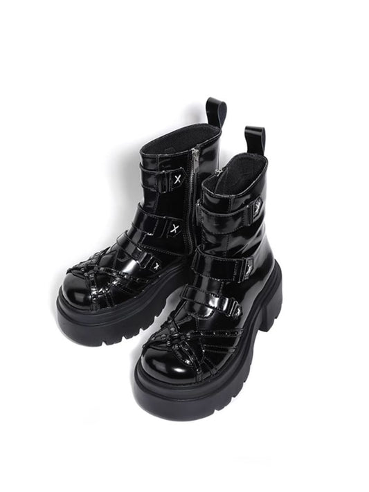 Black motorcycle boots【s0000003923】