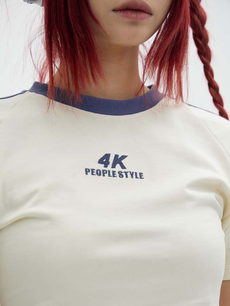 "4K" Simple Casual Plain T-Shirt [s0000006748]