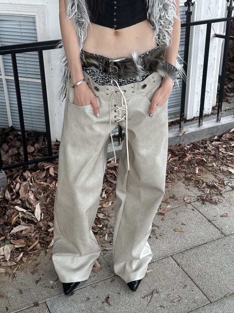 Punk Street Fur Rivet Metal Composite Belt【s0000004164】