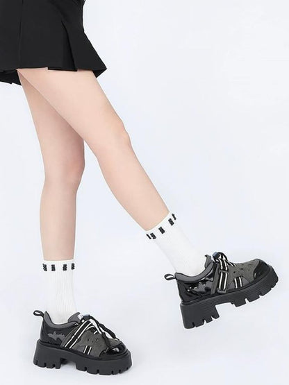 Border Band Sporty Casual Platform Shoes【s0000002670】