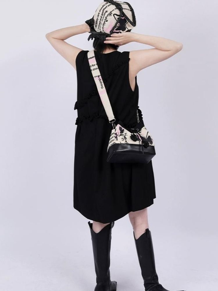 Sweet cool shoulder Messenger bucket bag【s0000003310】 