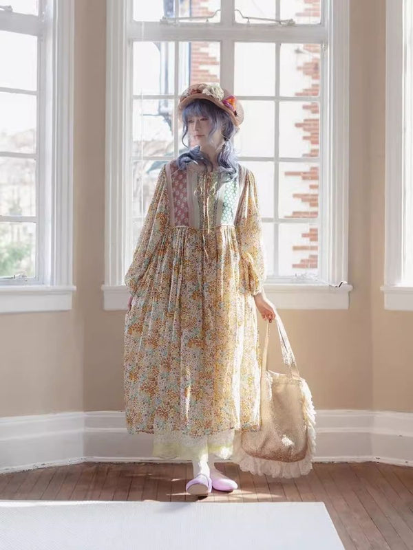 Patchwork Strappy One-piece Dress【s0000007942】