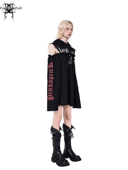 Hooded black dress【s0000003714】