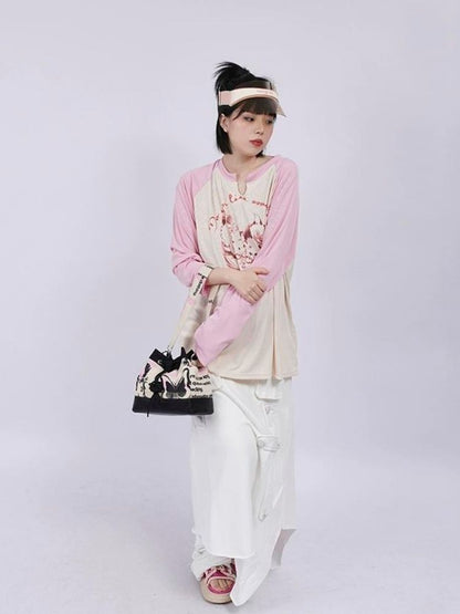 Sweet cool shoulder Messenger bucket bag【s0000003310】 