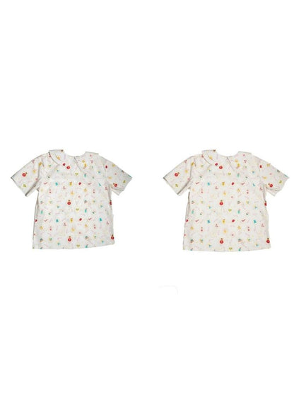 Original print short-sleeved shirt【s0000002891】 