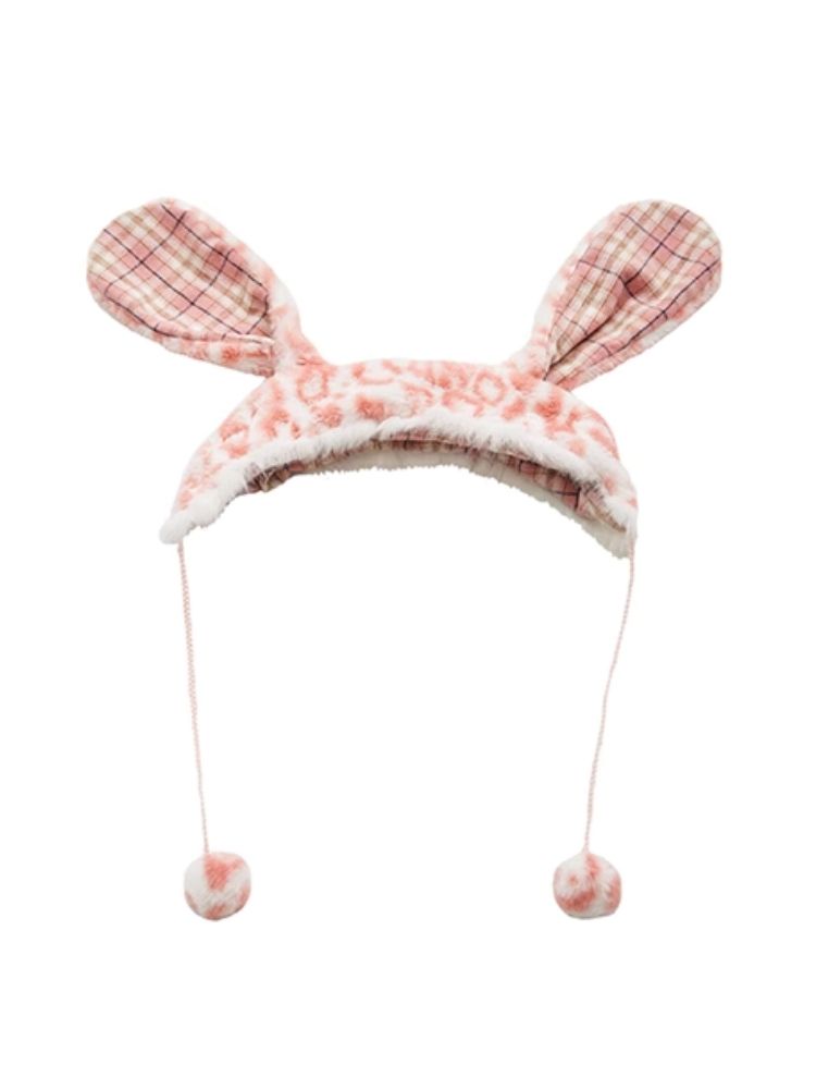 Cute furry warm ear protection hat niche design rabbit ears hat【s0000004271】