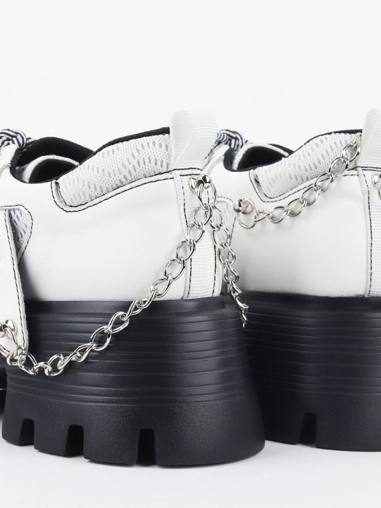 Chain tag platform shoes【s0000002133】