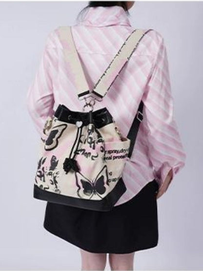 Sweet cool shoulder Messenger bucket bag【s0000003310】 