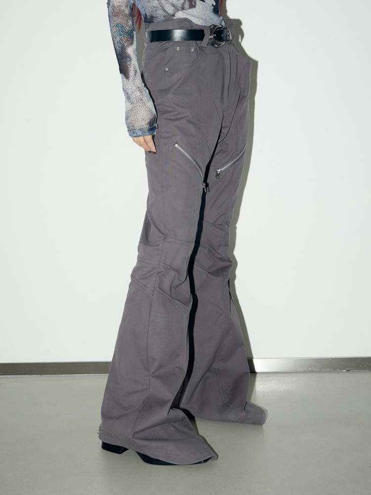 Micro Flared 3D Shirring Denim Pants【s0000006741】