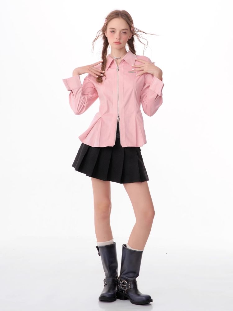 Slim thin long-sleeved blouse【s0000006150】