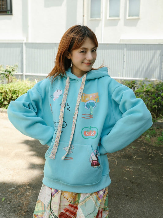 Cute Illustration Loose Hoodie【s0000003557】