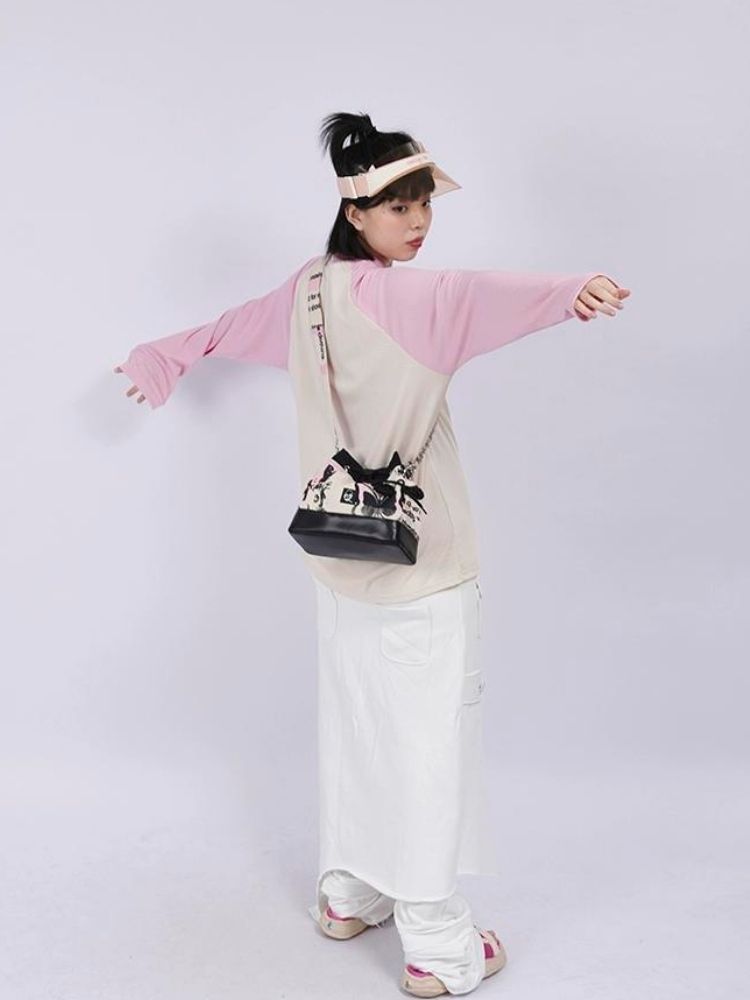 Sweet cool shoulder Messenger bucket bag【s0000003310】 