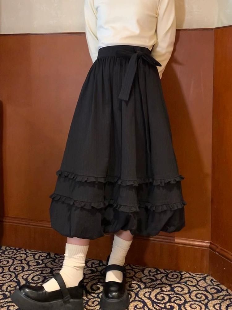 Oden ea r t-Rippem D Pod Ong 스커트 [S0000005903]