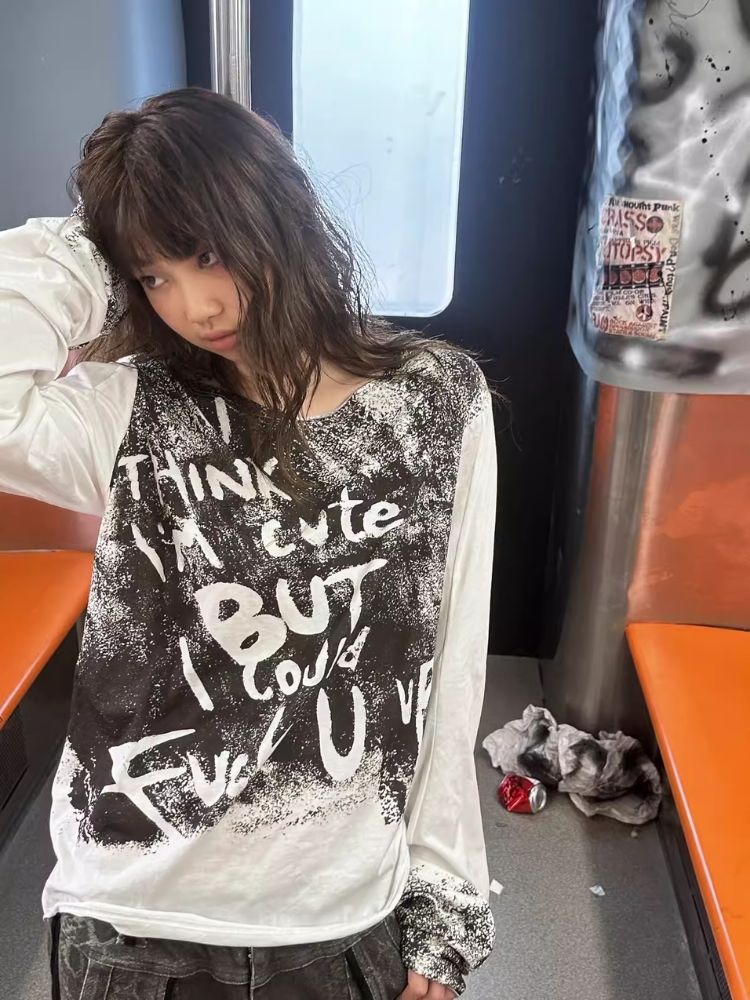 Mid Length Long Sleeve Tee Bottom Shirt【s0000006433】