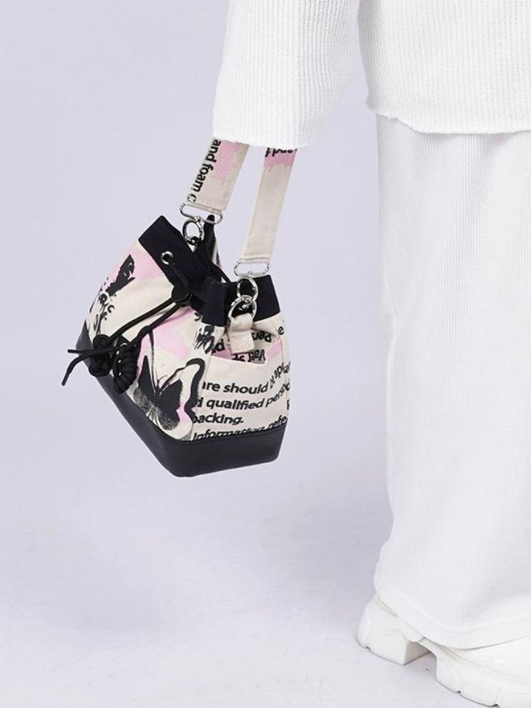 Sweet cool shoulder Messenger bucket bag【s0000003310】 