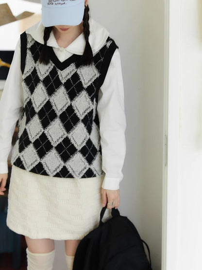 Knitted wool vest【s0000003900】