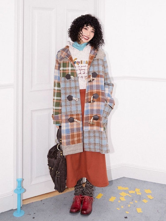 Cow horn button contains wool tweed jacket【s0000005126】