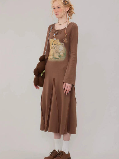 Long-sleeved slim fit dress【s0000003114】