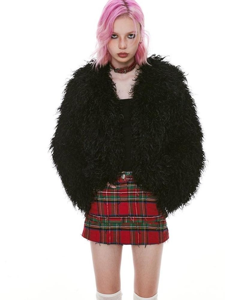 Vintage Plaid Long Half Skirt【s0000004969】