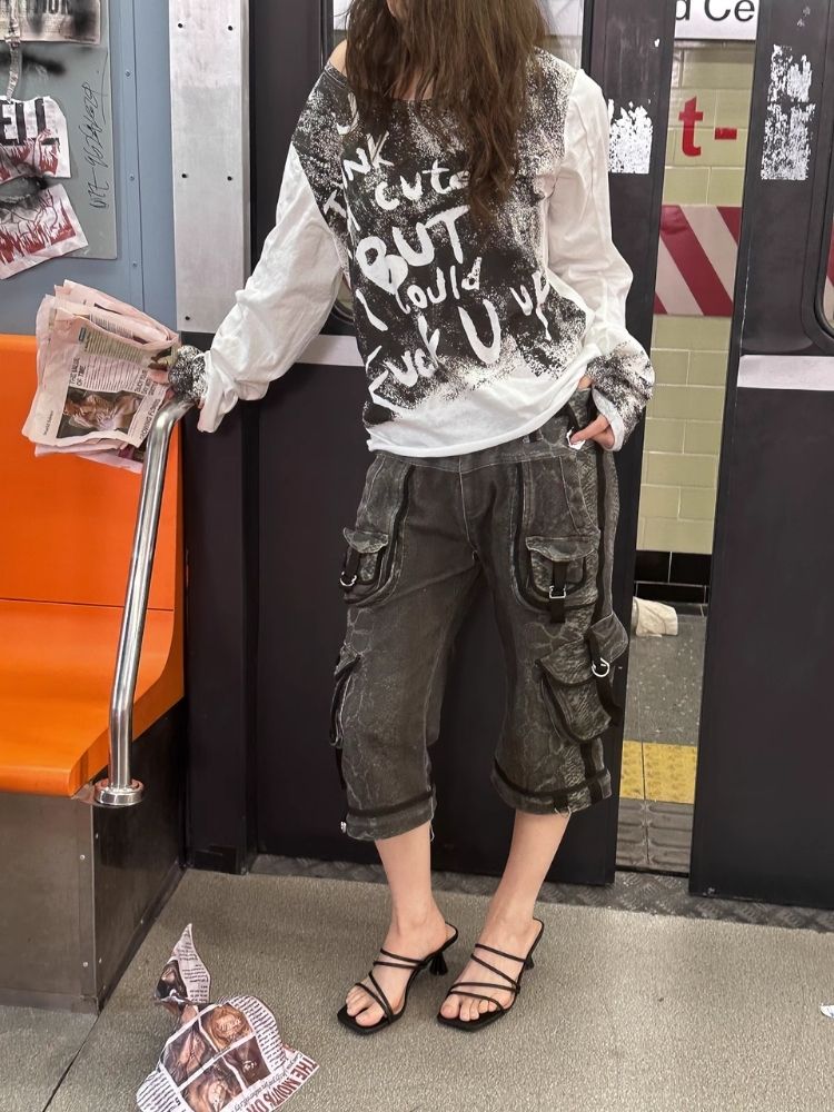 Mid Length Long Sleeve Tee Bottom Shirt【s0000006433】