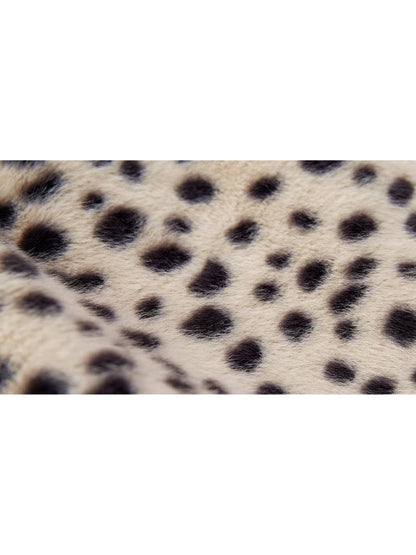 Y2K Sweet Cool Spice Girl Cute Leopard Coat Niche Design Girl Plush Coat [s0000004274]