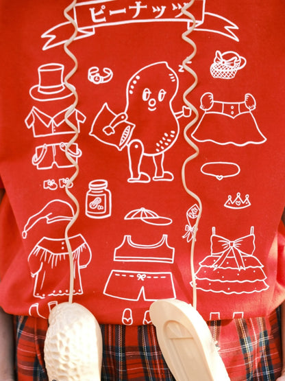 Circus Cute Cartoon Peanut Half Sleeved Cotton T-Shirt【s0000002982】