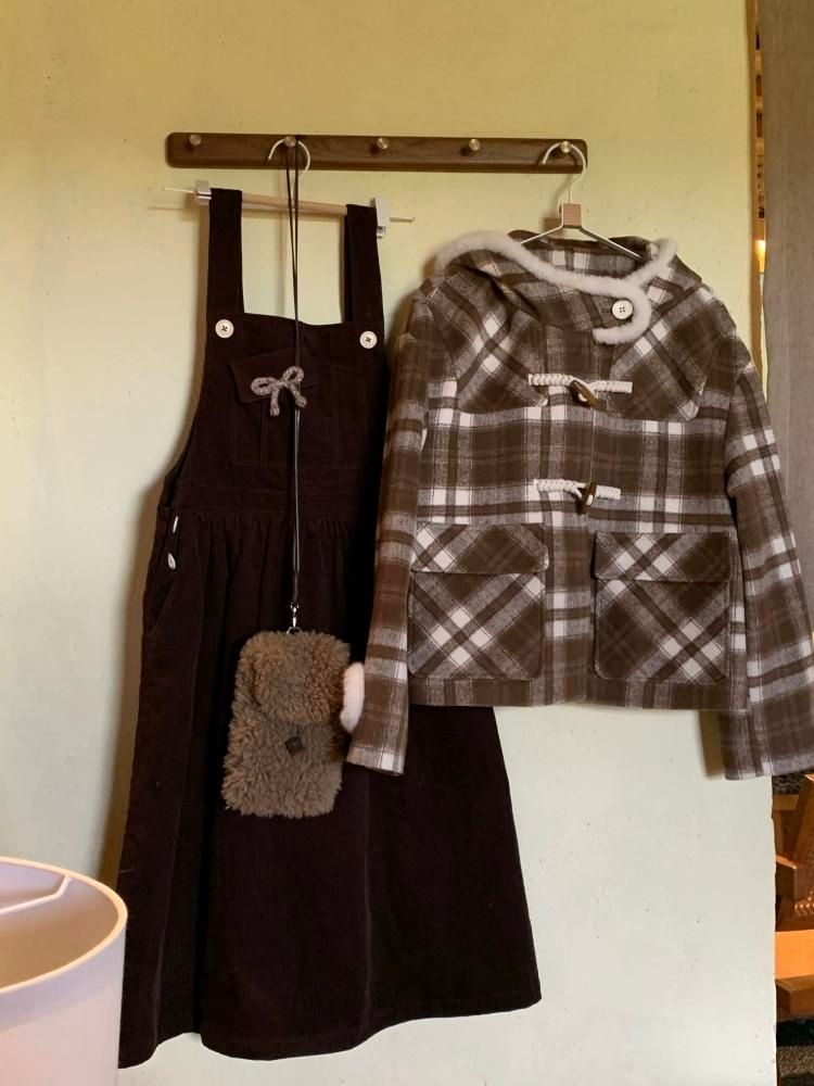 Corduroy Bow Pocket Sleeveless Vest Dress【s0000005887】