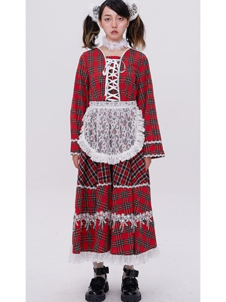 Sweet Plaid Lace-up Lolita Dress【s0000003183】