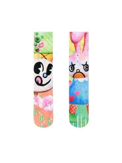 Rabbit and flower socks【s0000002955】