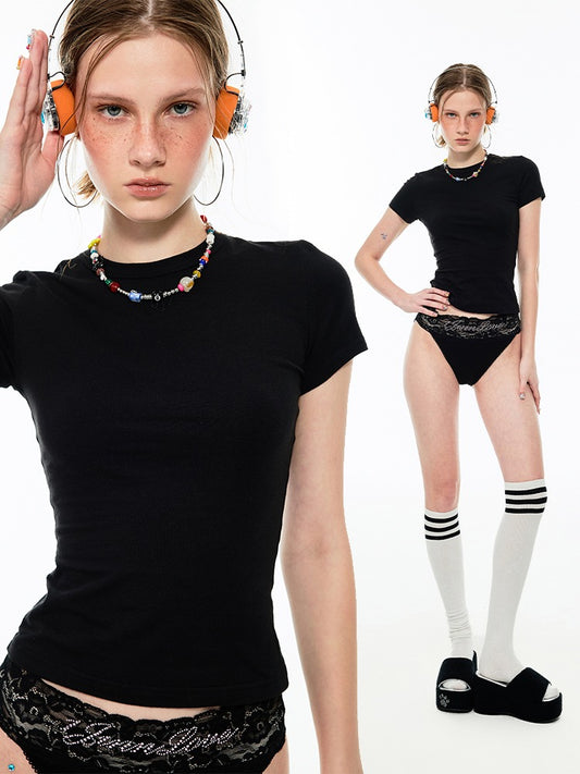 Embroidere D Sim Fit Bashic 티셔츠 [S0000009168]