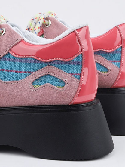 Pink and cute ribbon platform shoes【s0000002116】