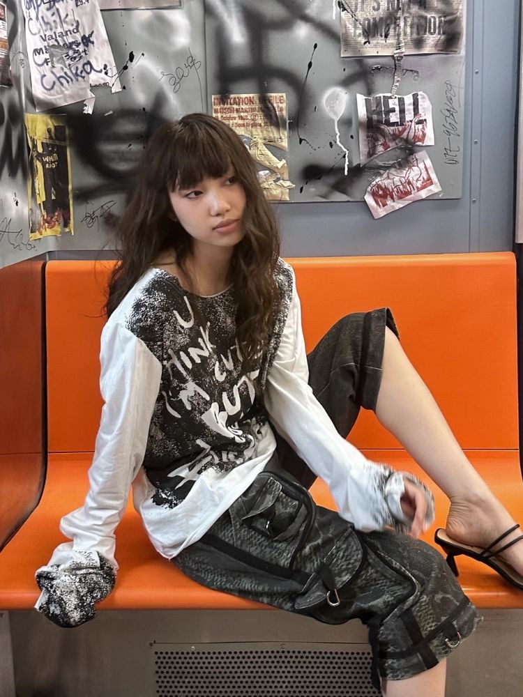 Mid Length Long Sleeve Tee Bottom Shirt【s0000006433】