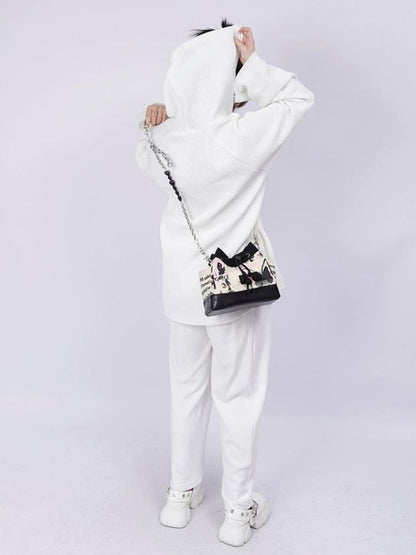 Sweet cool shoulder Messenger bucket bag【s0000003310】 