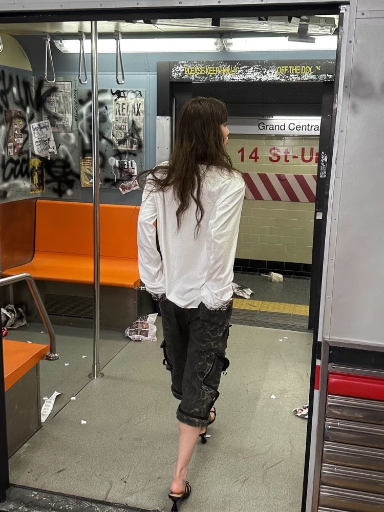 Mid Length Long Sleeve Tee Bottom Shirt【s0000006433】