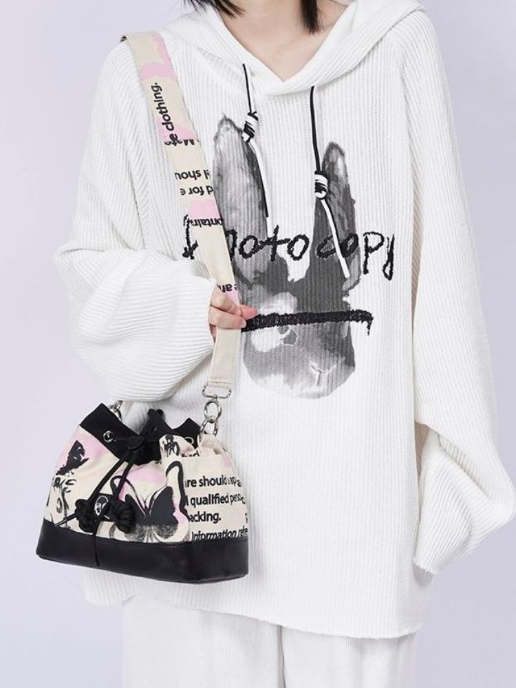 Sweet cool shoulder Messenger bucket bag【s0000003310】 