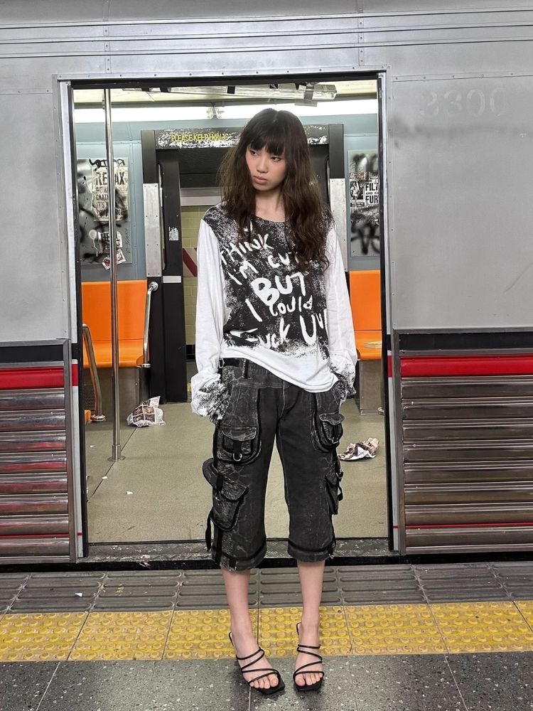 Mid Length Long Sleeve Tee Bottom Shirt【s0000006433】