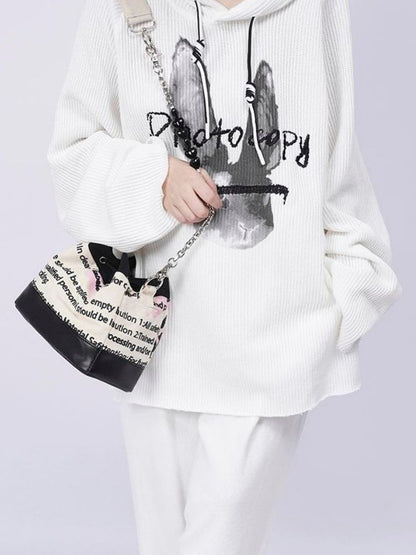 Sweet cool shoulder Messenger bucket bag【s0000003310】 