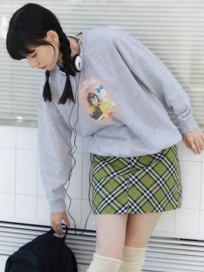 Puppy print loose sweatshirt【s0000003901】