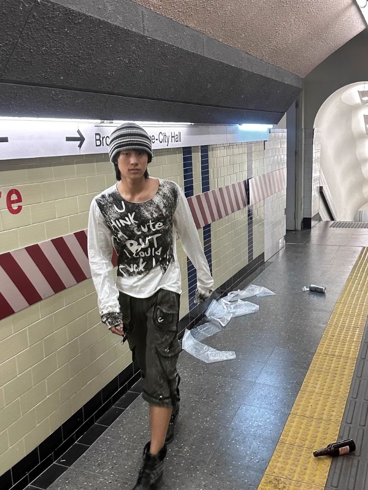 Mid Length Long Sleeve Tee Bottom Shirt【s0000006433】