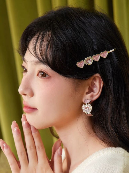 Showa beauty girl side card earrings hair clips【s0000004895】