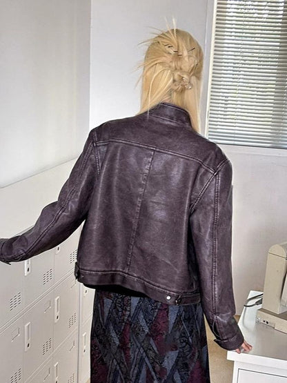 Straight leather jacket【s0000003501】