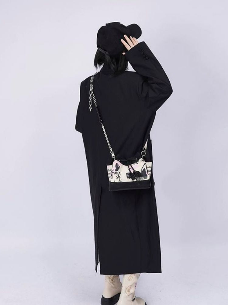 Sweet cool shoulder Messenger bucket bag【s0000003310】 