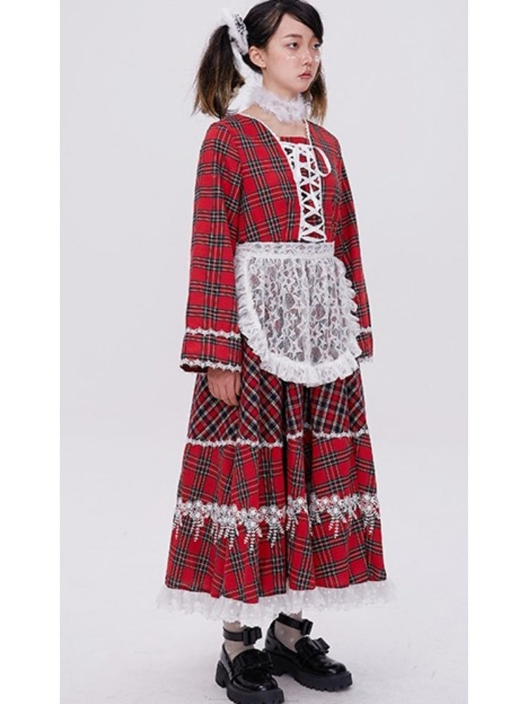 Sweet Plaid Lace-up Lolita Dress【s0000003183】